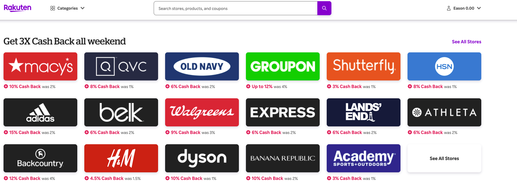 Rakuten 現金回饋